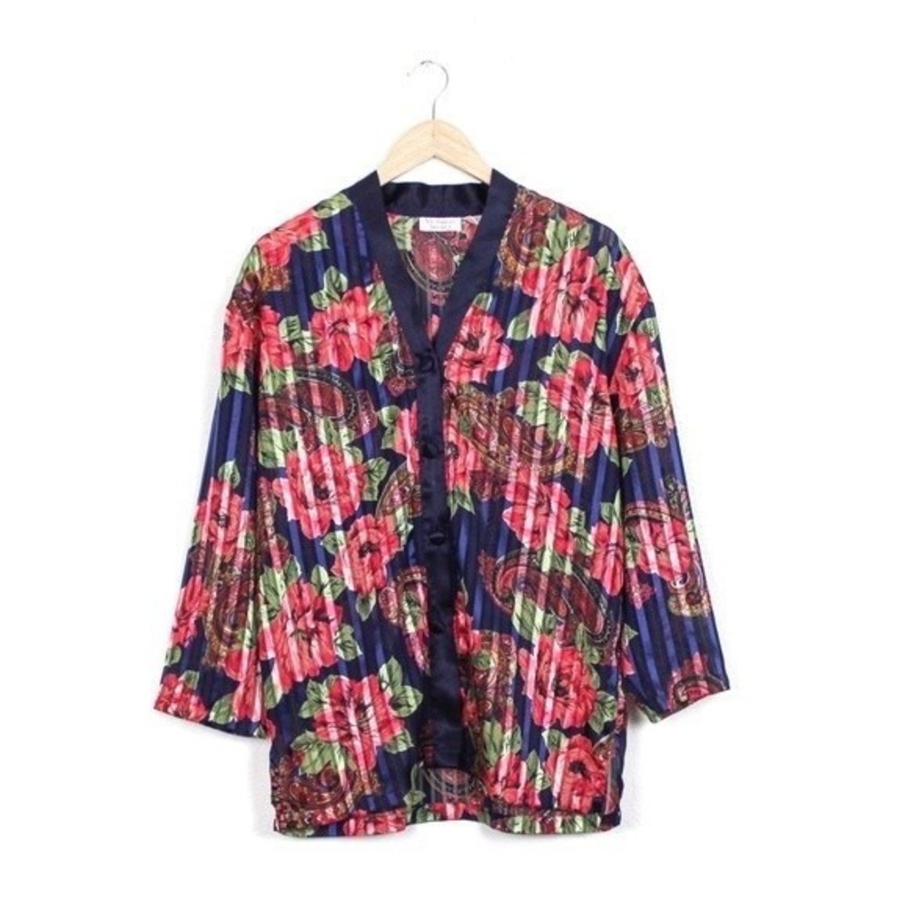 Vintage Victoria’s Secret Satin Paisley Floral Sleep Top